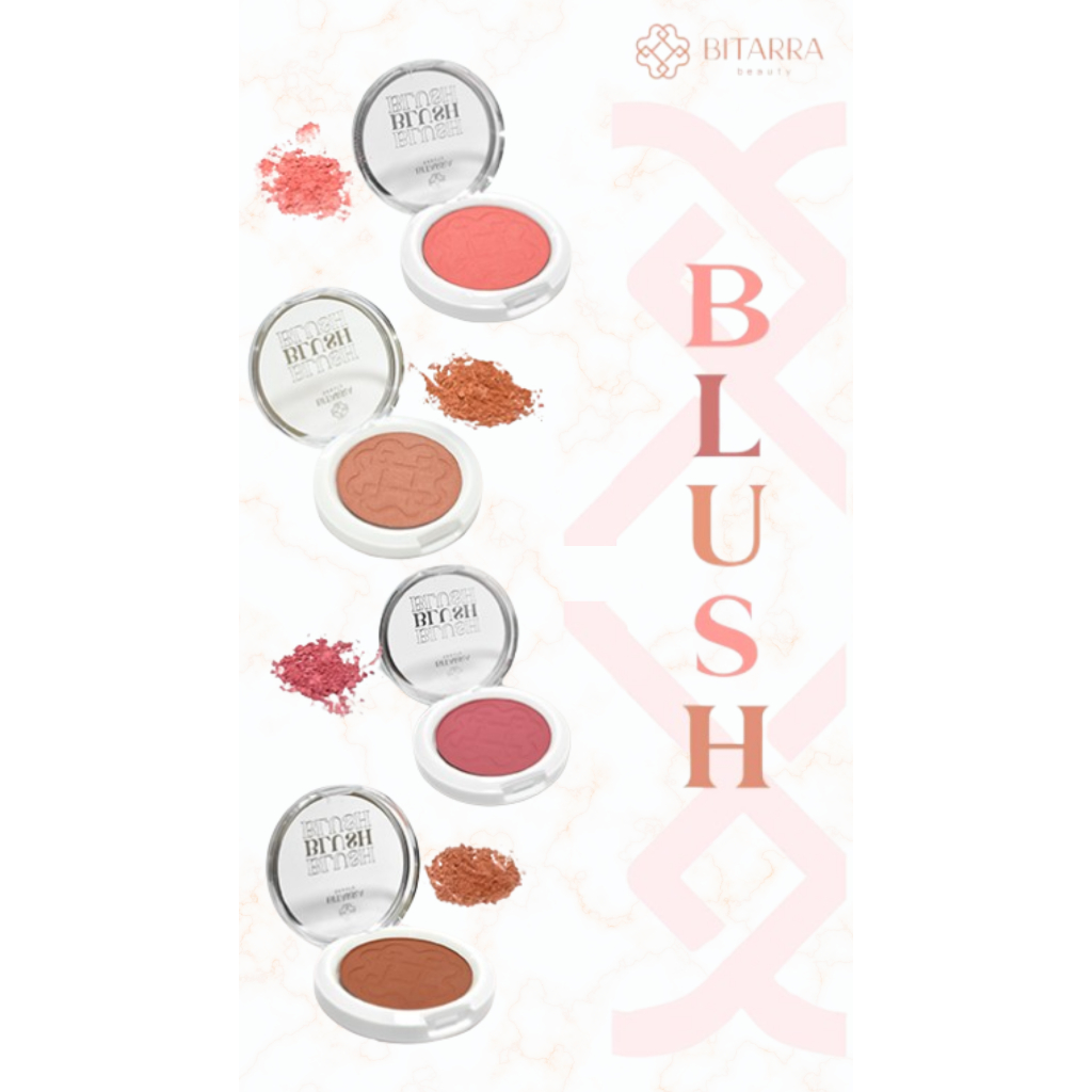 Blush compacto bitarra multifuncional matte e cintilante alta pigmentação textura fina bronzer rosa rosado marrom