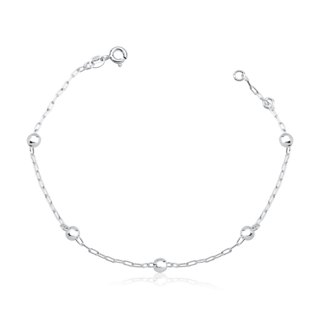 Pulseira Feminina de Prata 925 Bolinhas com 4mm