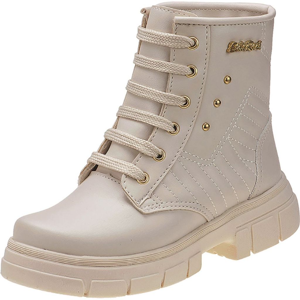 Bota Coturno Stilo Rosê Menina Tratorada Leve Confortável-2550 em Oferta na Shopee