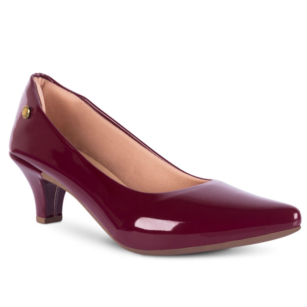 Scarpin Sapato Feminino Salto Baixo Fino Confortável Bico Fino Saltinho