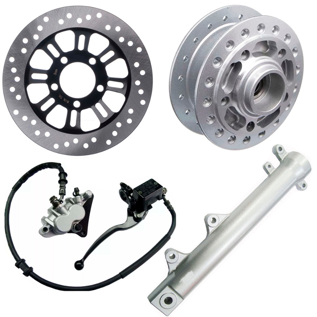 Kit Sistema Freio Disco Dianteiro Titan150 Fan150 Mix 2009 A 2015 Canela Pinça Cubo Disco