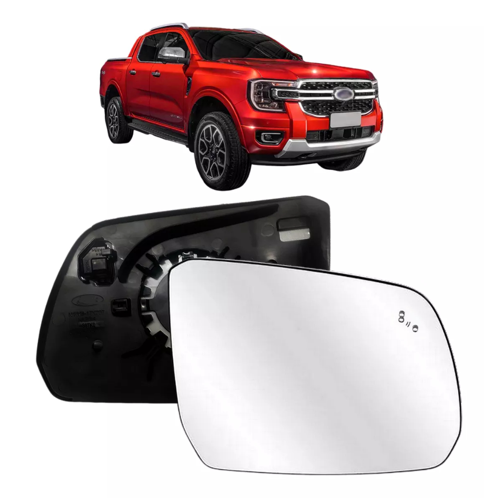 PAR LENTE BASE VIDRO RETROVISOR RANGER 23 24 COM SENSOR ORIGINAL