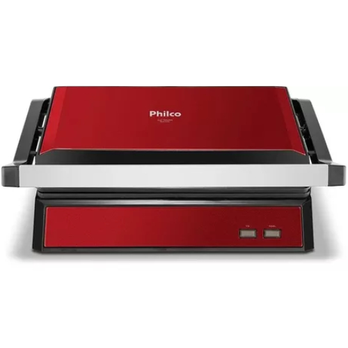 Grill e Sanduicheira Philco PGR28VI Inox Red 2 em 1 1250W 220V