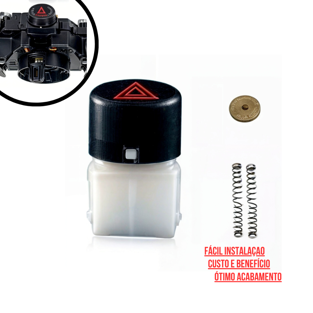 Botao Pisca Alerta Chave De Seta Fiat Palio Strada Uno Siena ( Preto )