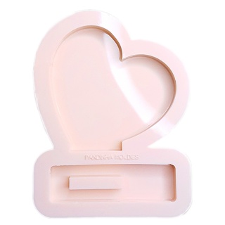 Molde De Silicone Para Resina Coração Caidinho 6cm Com Base em Oferta na Shopee