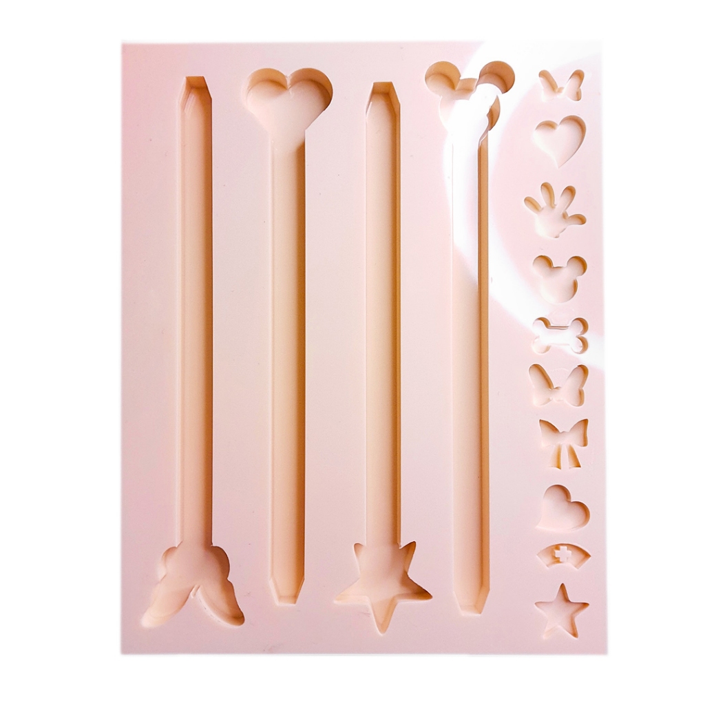 Molde de Silicone Caneta Ratinho Coração Borboleta e Estrela em Oferta na Shopee