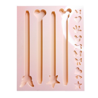 Molde de Silicone Caneta Ratinho Coração Borboleta e Estrela em Oferta na Shopee