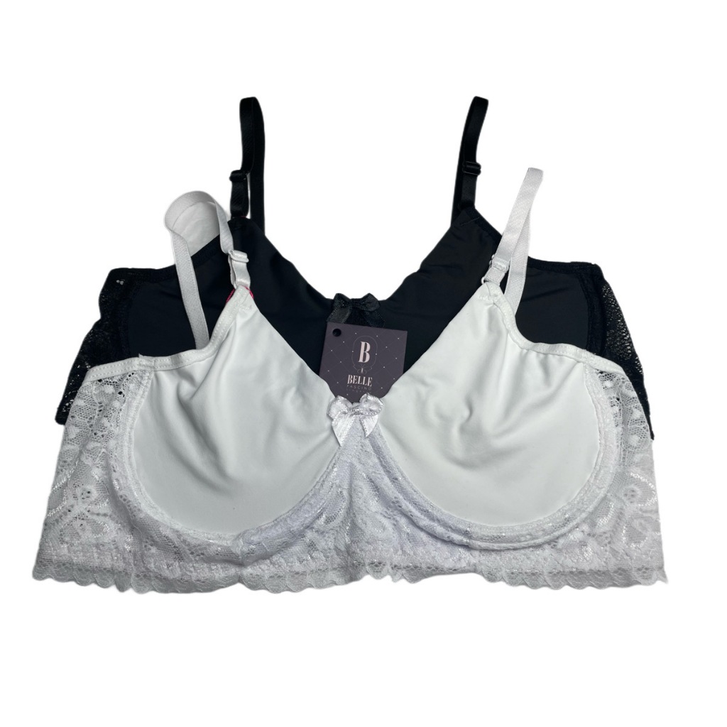 KIT COM 2 SUTIA SEM BOJO COM ARO POLIAMIDA E RENDA escolha de cores DOIS SUTIANS em Oferta na Shopee
