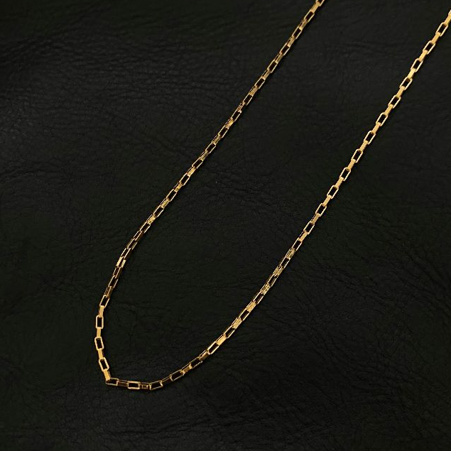 Colar Corrente Banhado à Ouro Tijolinho + Pulseira Dourado Aço Inoxidável