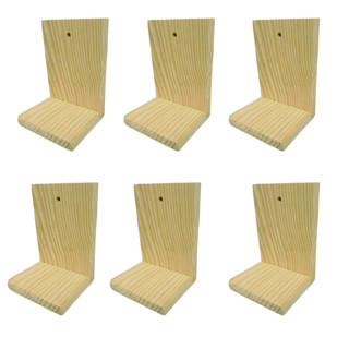 Kit 6 mini prateleiras para planta Suporte para plantas Suculenta Cactos Mini plantas Prateleira de madeira Jardim