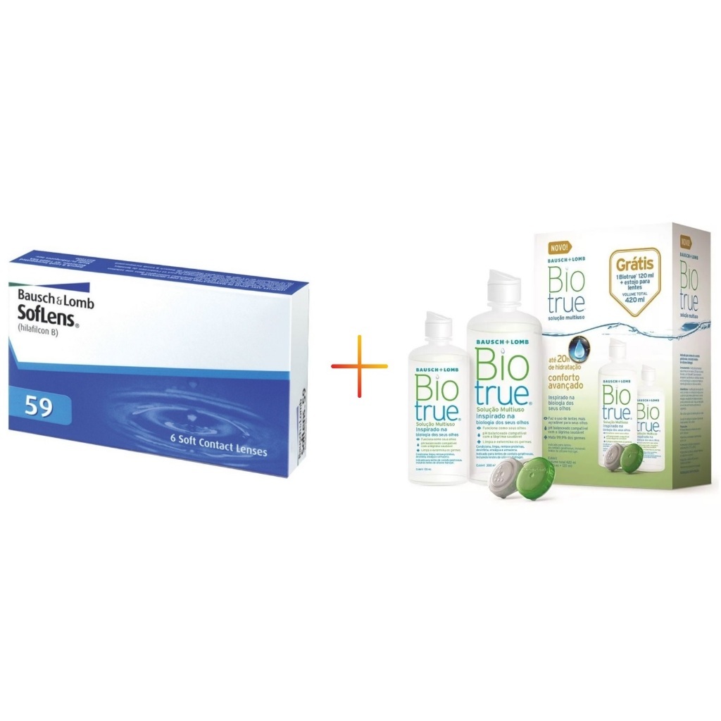 Lente De Contato Soflens 59 com Kit Biotrue