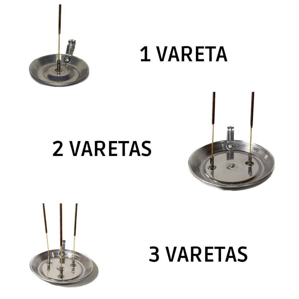 Incensário / Porta Incenso de Aluminio / Suporte para Incenso de vareta