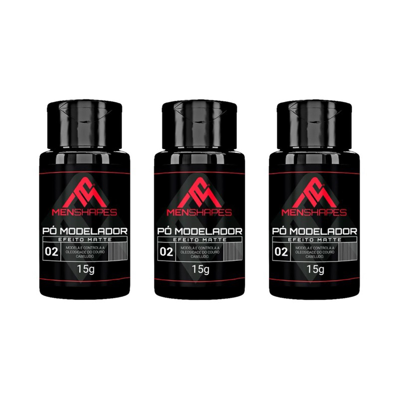 KIT 3x PÓ MODELADOR MENSHAPES 15g 3un em Oferta na Shopee