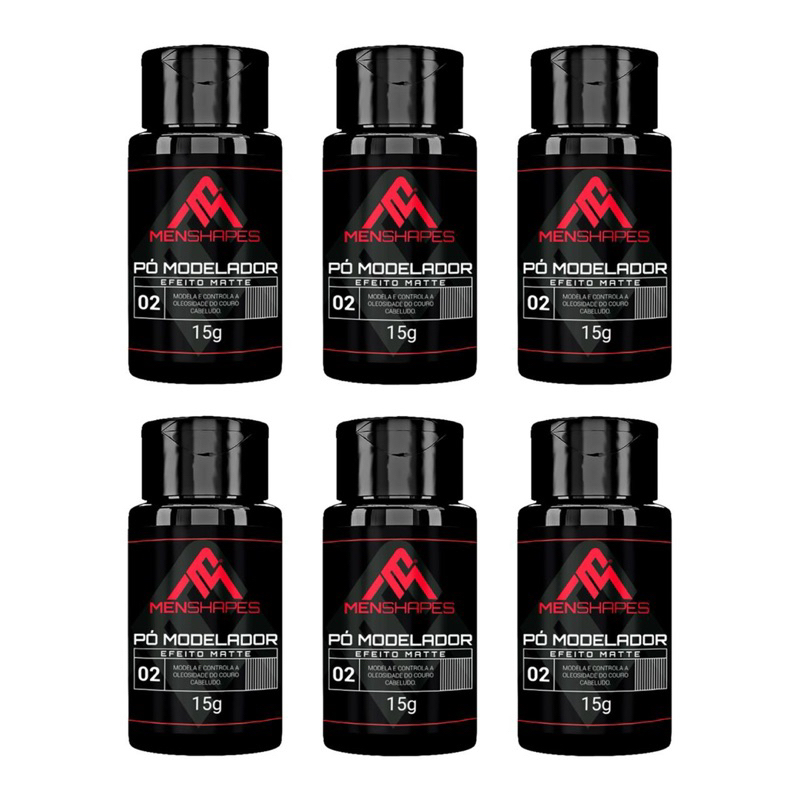 KIT 6x PÓ MODELADOR MENSHAPES 15g 6un em Oferta na Shopee