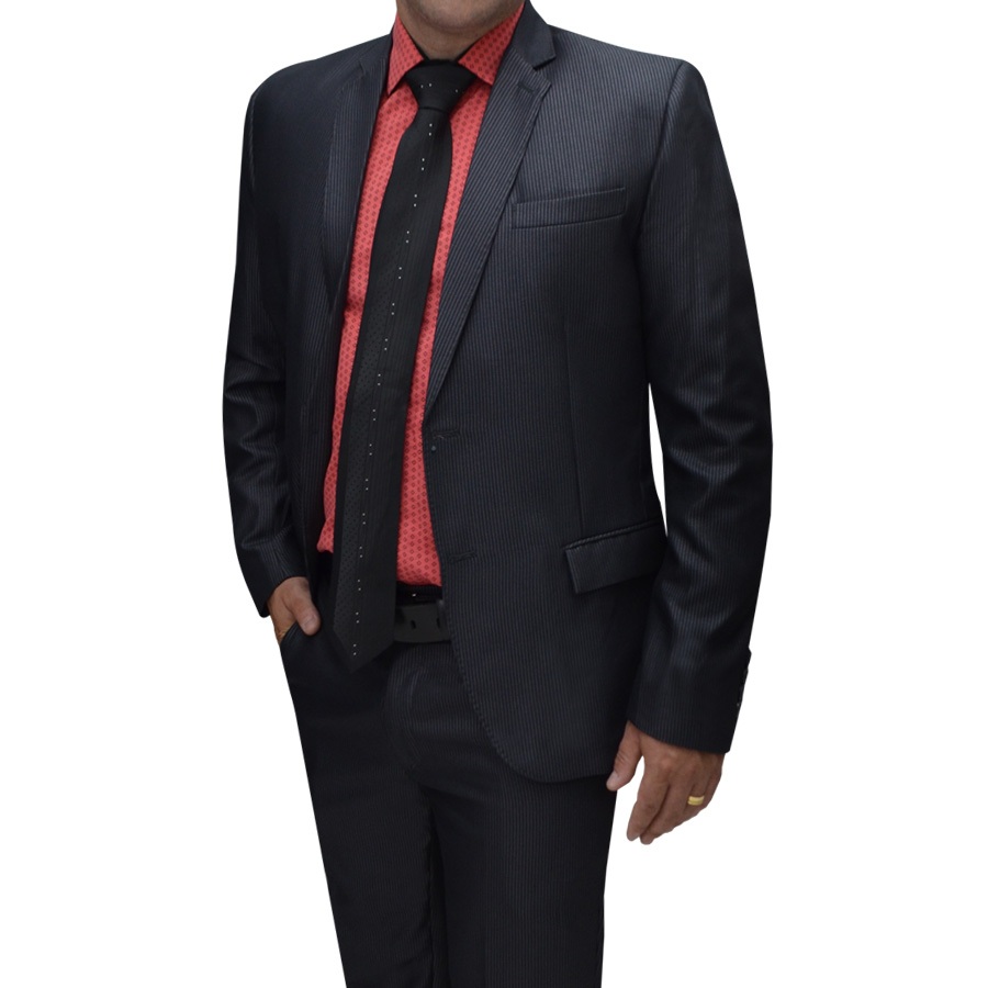 Terno Adulto Slim Microfibra Masculino