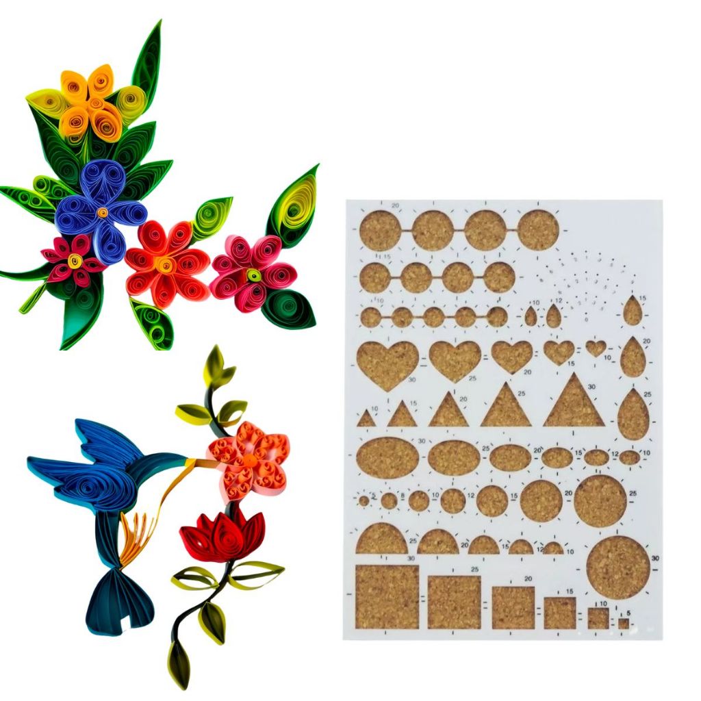 Gabarito Para Quilling Regua Molde 21x15 Cm Artesanato diversas medidas