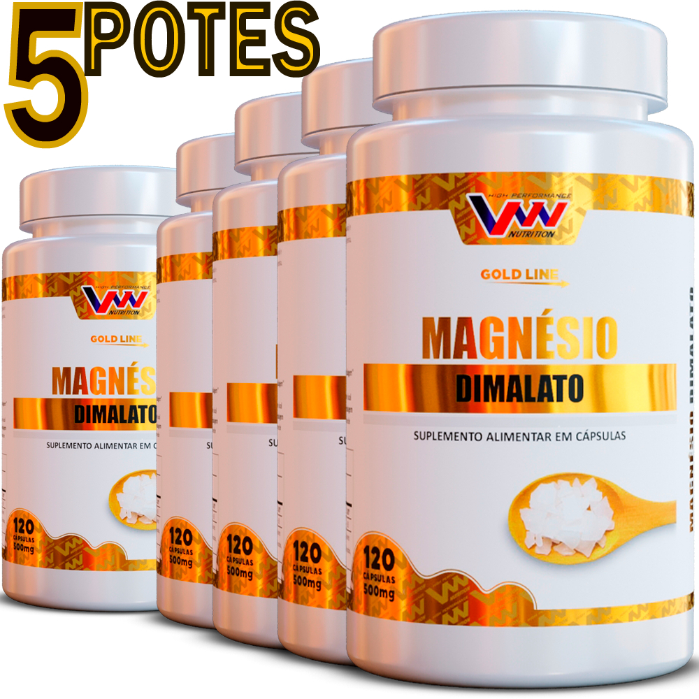 Magnesio Dimalato 120 Capsulas 100% Original mais vendido