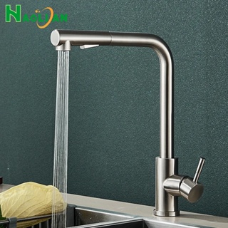 INOX Torneira Gourmet Cozinha Pull-Out Torneira Cozinha Bancada Misturadora Quente E Fria Único Furo Guindaste Rotativo em Oferta na Shopee
