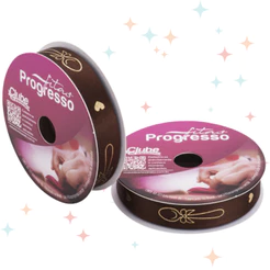 Fita em Cetim 15mmx10m - Colher Ouro e Marrom - 380 - Progresso Rizzo Distribuidora