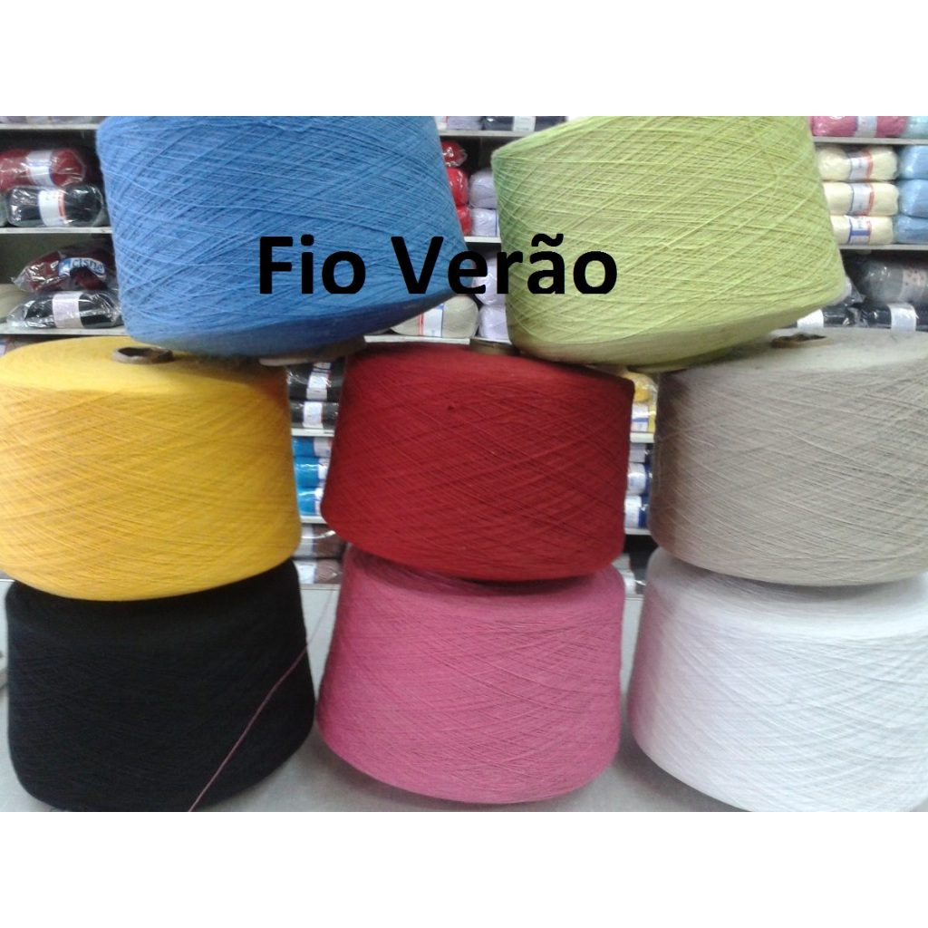 LInha 2/32 para Máquina de Tricô KIT com 2 cones de 400g Escolha as cores e monte seu kit Fio Verão para máquinas de tricô em geral Elgin/Lanofix
