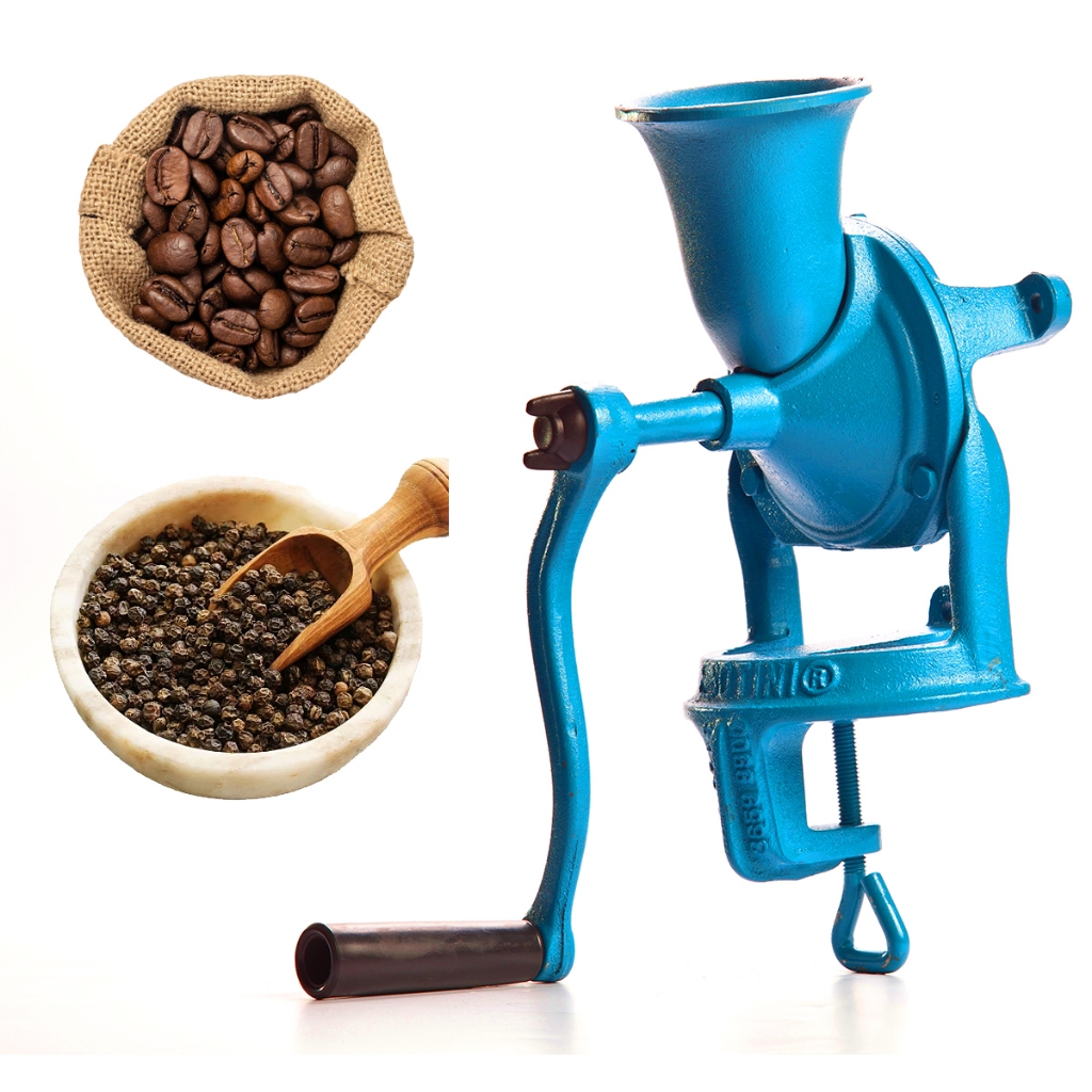 Moinho Moedor De Café Manual em Ferro Fundido B03 Com Regulagem Resistente Decoração Triturador