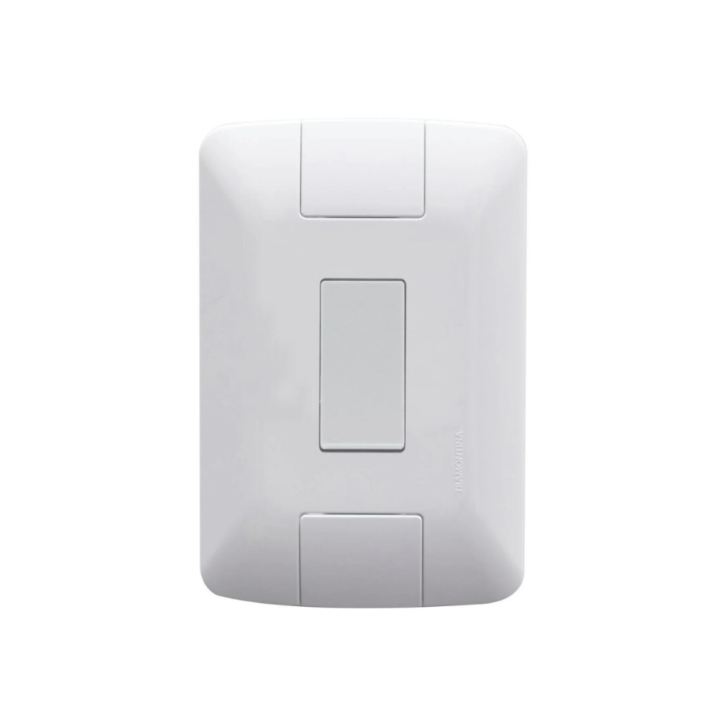 Conjunto de Interruptor Completo Placa e Modulo 6A / 250 V Tramontina Aria Branco