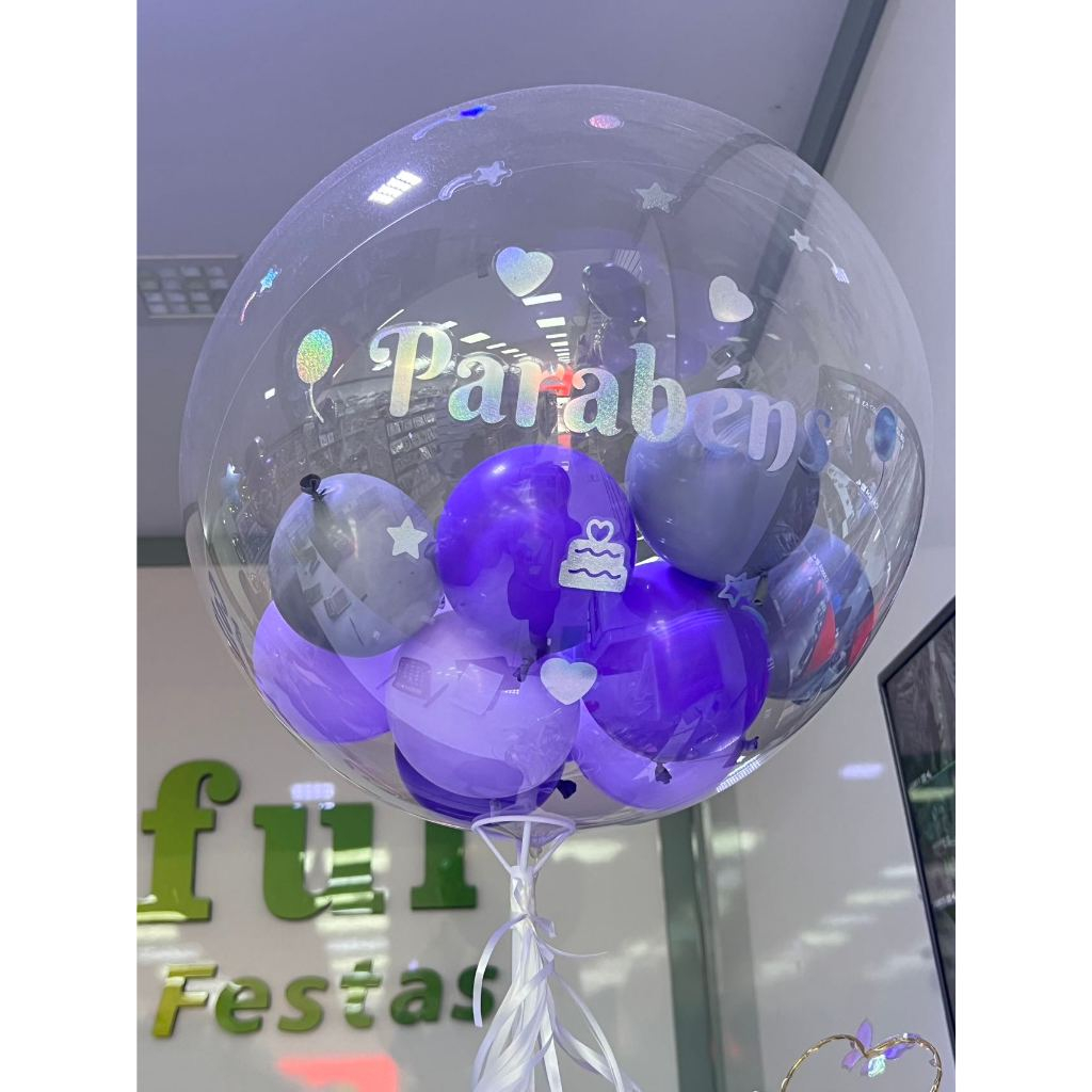 Kit-10 Adesivos Parabéns para Bubble Balão! em Oferta na Shopee