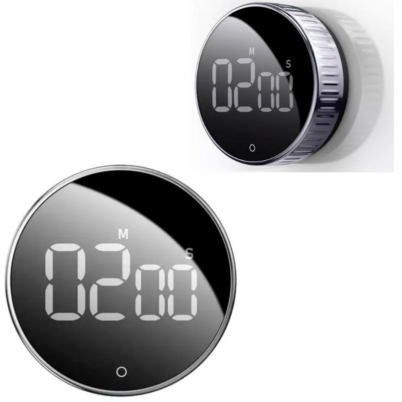 Cronômetro Touch Magnético TIMER DIGITAL com Contagem Regressiva e progressiva ideal para Esportes Estudos Cozinha acompanha manual