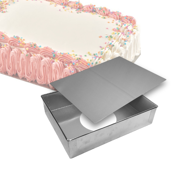 Forma Retangular De Bolo 36x26x10 Alumínio Fundo Falso em Oferta na Shopee