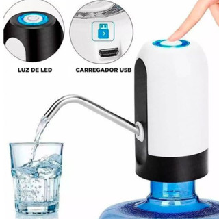 Bomba Elétrica Universal PREMIUM com Carregamento USB para Galão Garrafão de Água