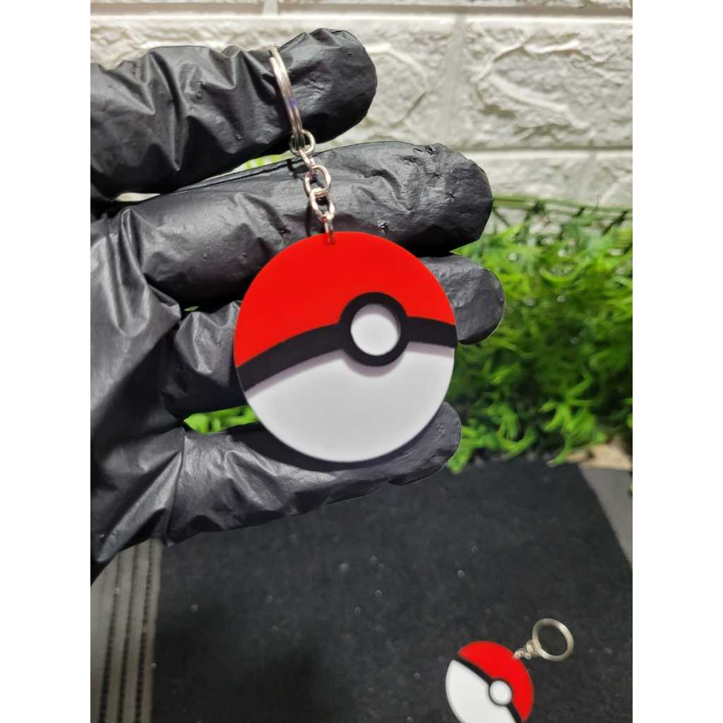 Chaveiro Pokebola - Acrilico 5cm