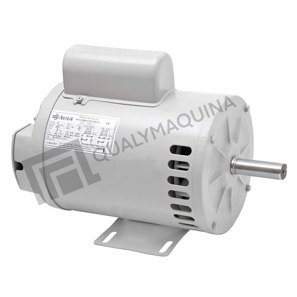 Motor Elétrico  Nova Monofásico 1 cv - 2 Pólos  IP21 110/220 Volts 3480 rpm (Alta rotação)