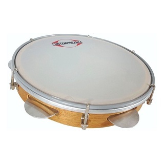 Pandeiro 10" Madeira Pele Leitosa Light Contemporanea 82lt