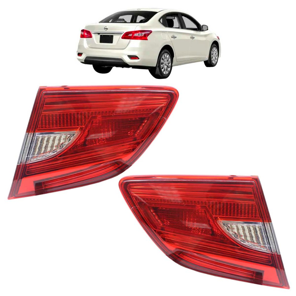 Lanterna Traseira Sentra 2017 2018 2019 2020 Porta-Malas Bicolor Lente Lisa Acrilico em Oferta na Shopee