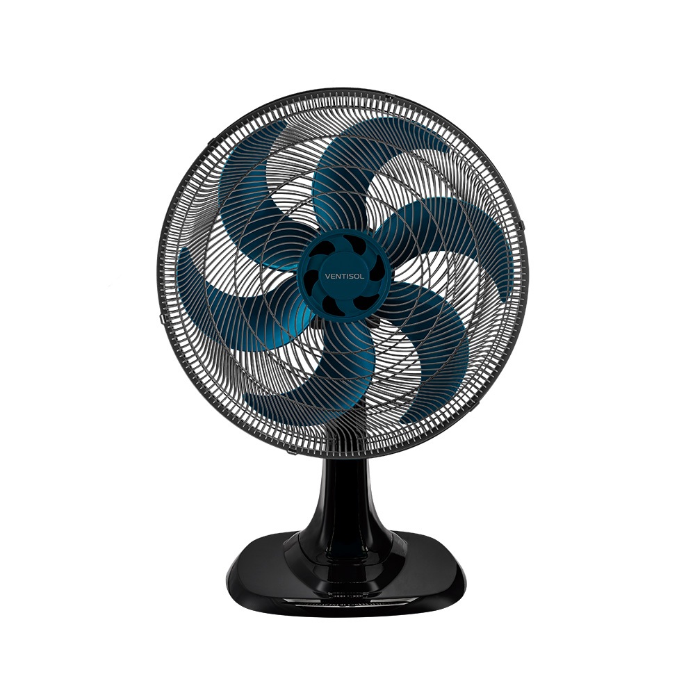 Ventilador de Mesa Ventisol Turbo 40cm 6 Pás Azul 220V Oscilante Potente e Silencioso