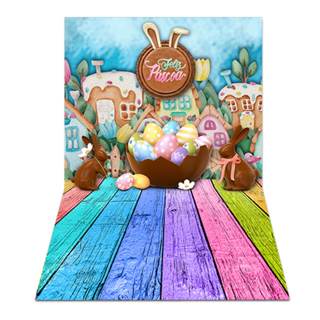 Fundo Fotográfico Páscoa Newborn Tecido PN-01518 em Oferta na Shopee