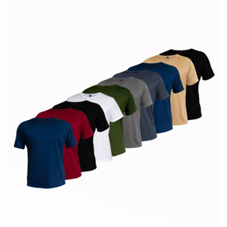 Kit 10 Camiseta Masculinas Casual Algodão Poliéster Confortável Lisas Academia Fit