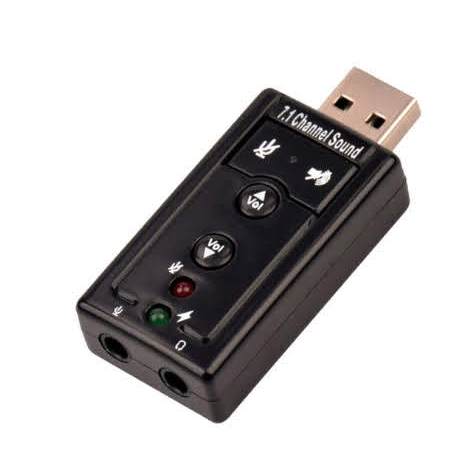 Placa De Som Usb 7.1 Canais Adaptador Audio Fone De Ouvido