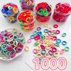 1000 elasticos de Cabelo Tipo Meia Xuxinha Criança Adulto Rabicó Pequeno