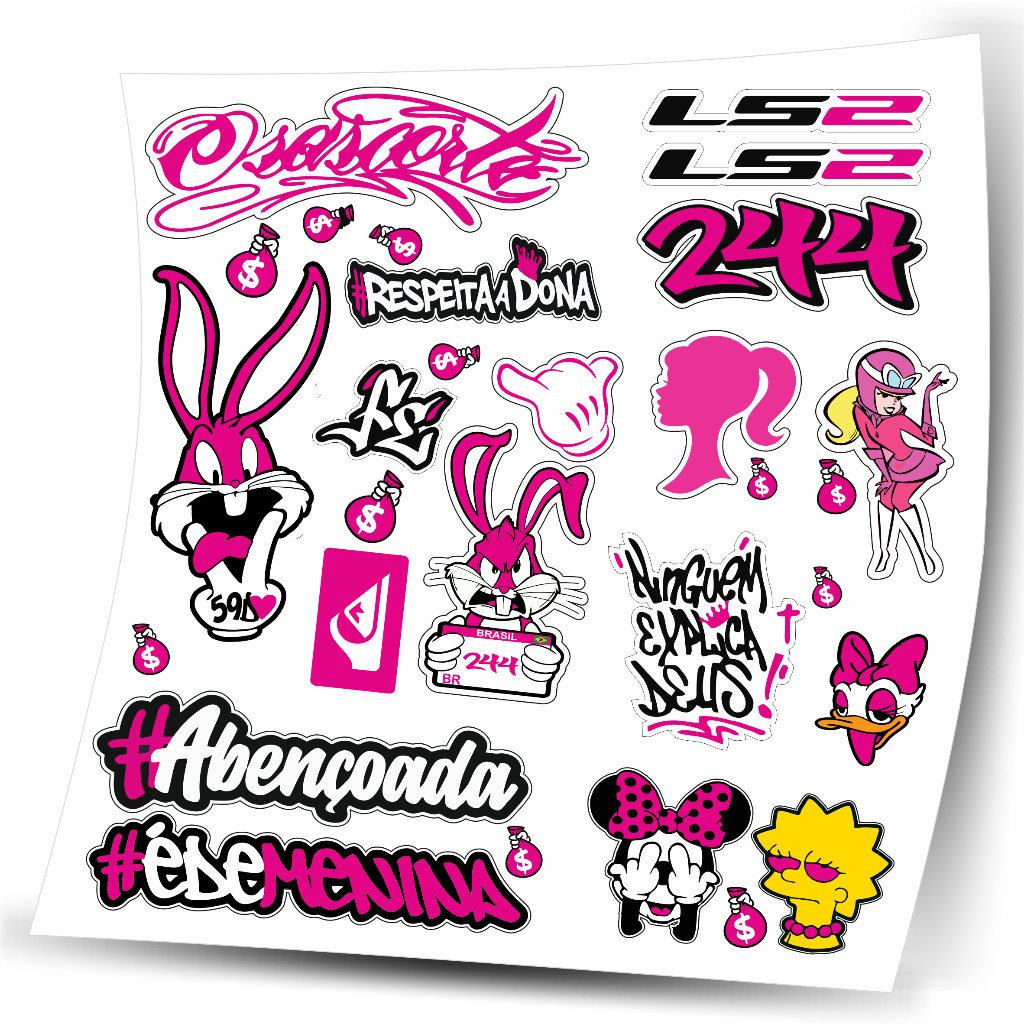 Cartela Feminina Grau 244 Osascorte Coelho Adesivos Femininos