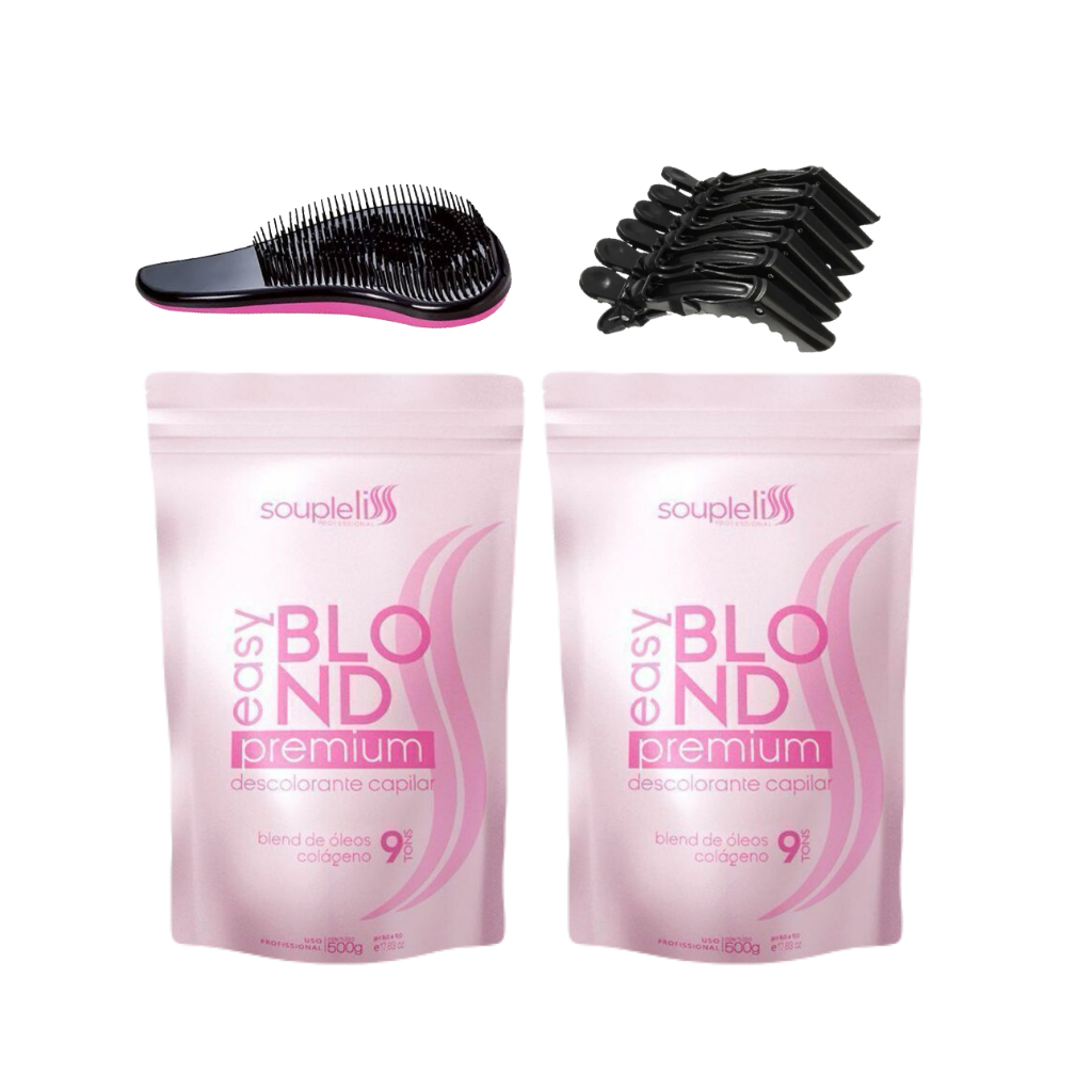 Pó Descolorante Rosa Easy Blond 500gr Soupleliss
