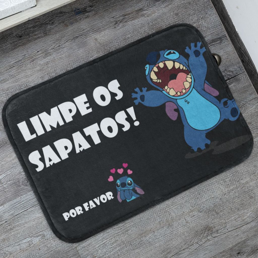 Tapete Porta de Entrada Bem-Vindo 55x35cm Antiderrapante — imagem 2 de 2
