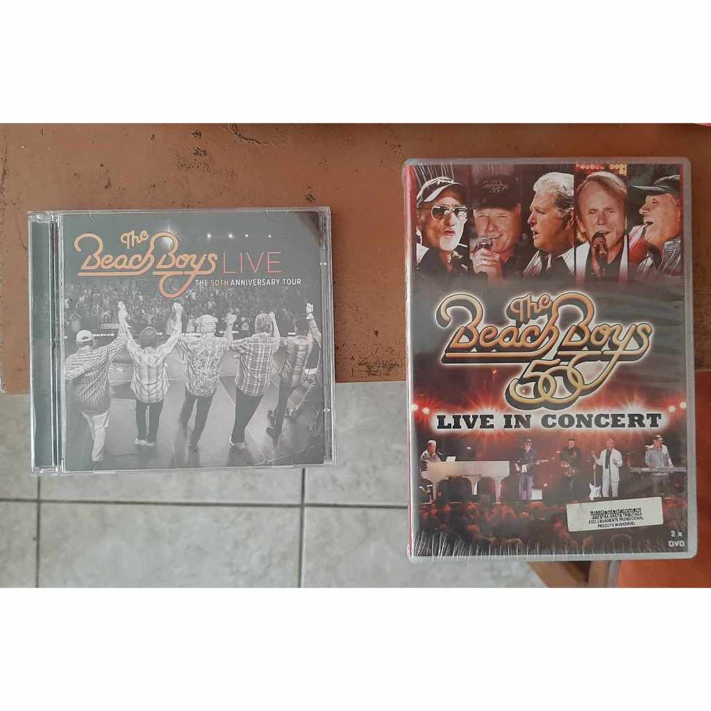 The Beach Boys - CD The 50th Anniversary Tour  duplo + DVD 50 Live In Concert  duplo amostra promo Lacrado + DVD the Lost Concert Importado