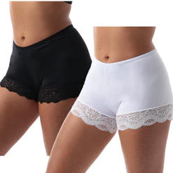 Kit 2 Short Anágua Segunda Pele Com Renda Feminina Para Usar Debaixo Do Vestido Curto Sem Marcar