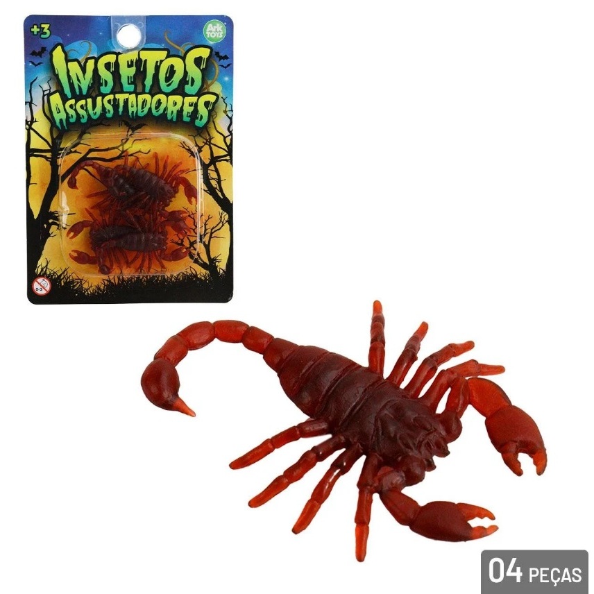 Escorpião de Plástico 05 Peças