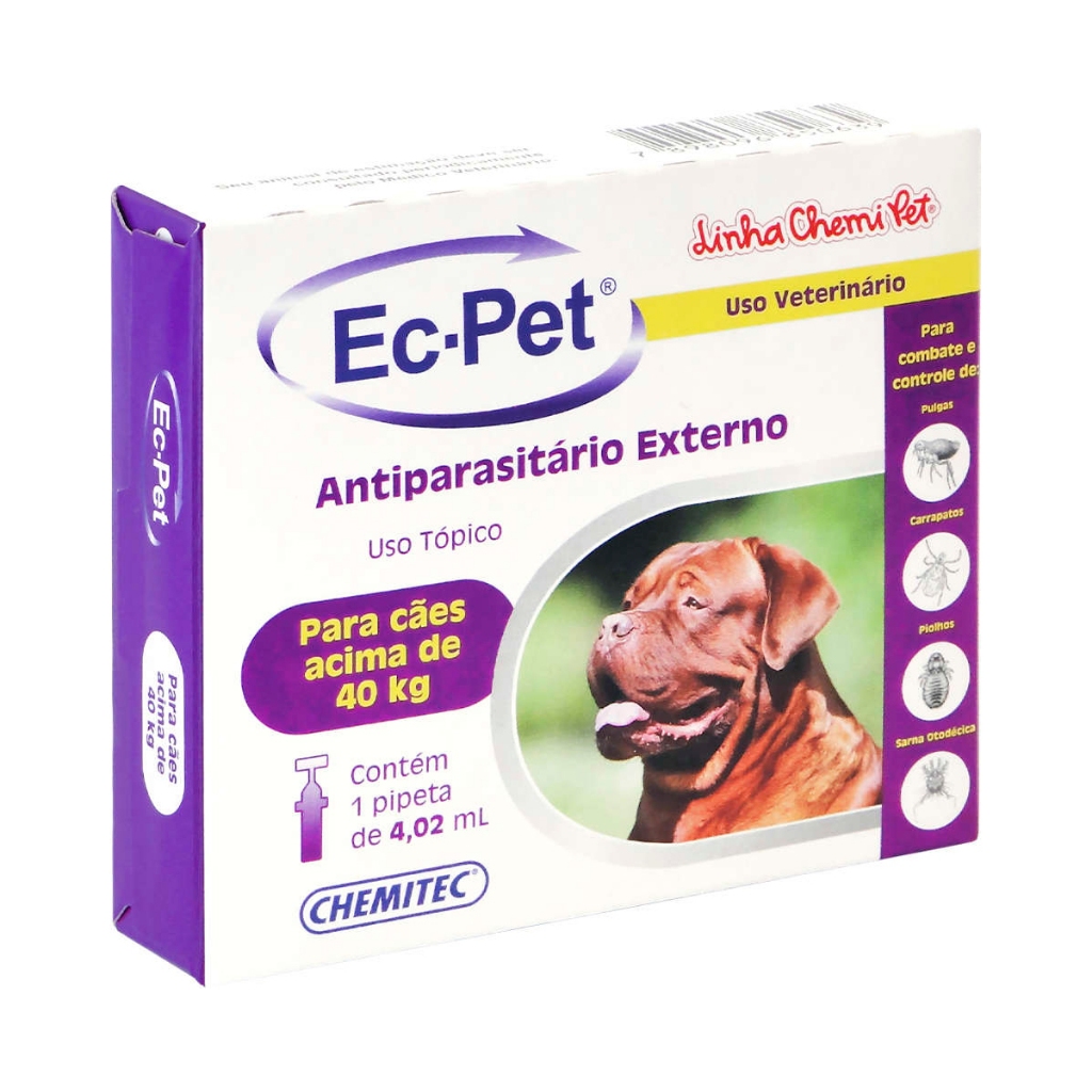EC PET 4,02mL Chemitec Antipulgas e Carrapatos - Cães acima de 40Kg