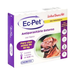 EC PET 4,02mL Chemitec Antipulgas e Carrapatos - Cães acima de 40Kg