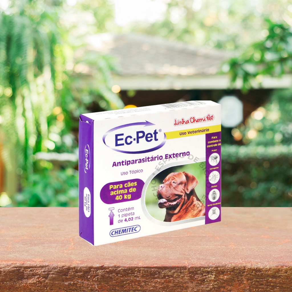 Detalhes do EC PET 4,02mL Chemitec Antipulgas e Carrapatos - Cães acima de 40Kg