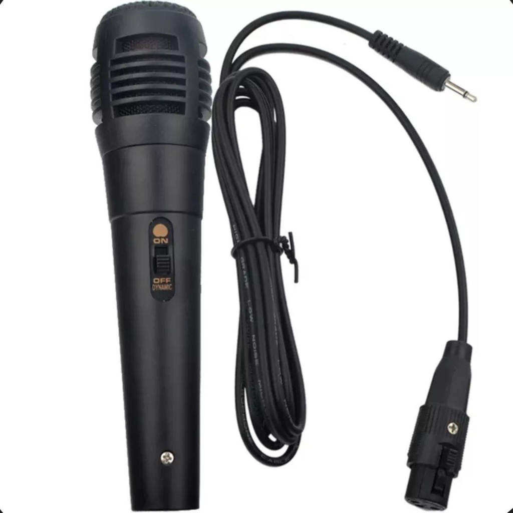 Microfone Dinâmico Profissional Palestras Com Fio Cabo P10