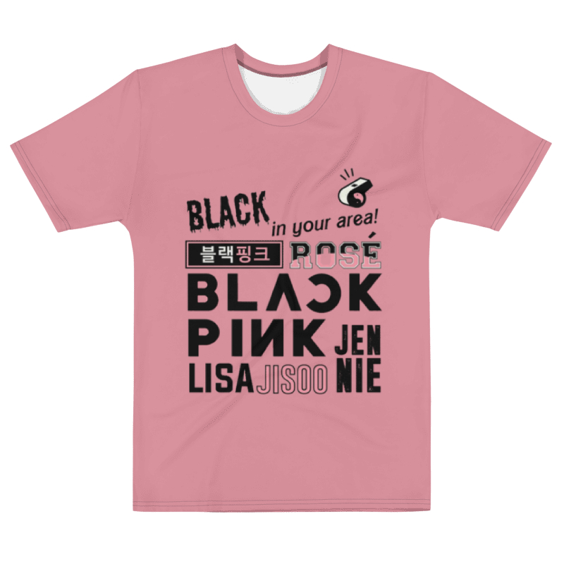 Camiseta BLACK PINK In Your Area Camisa de  KPOP Sublimação Total Poliéster Unissex